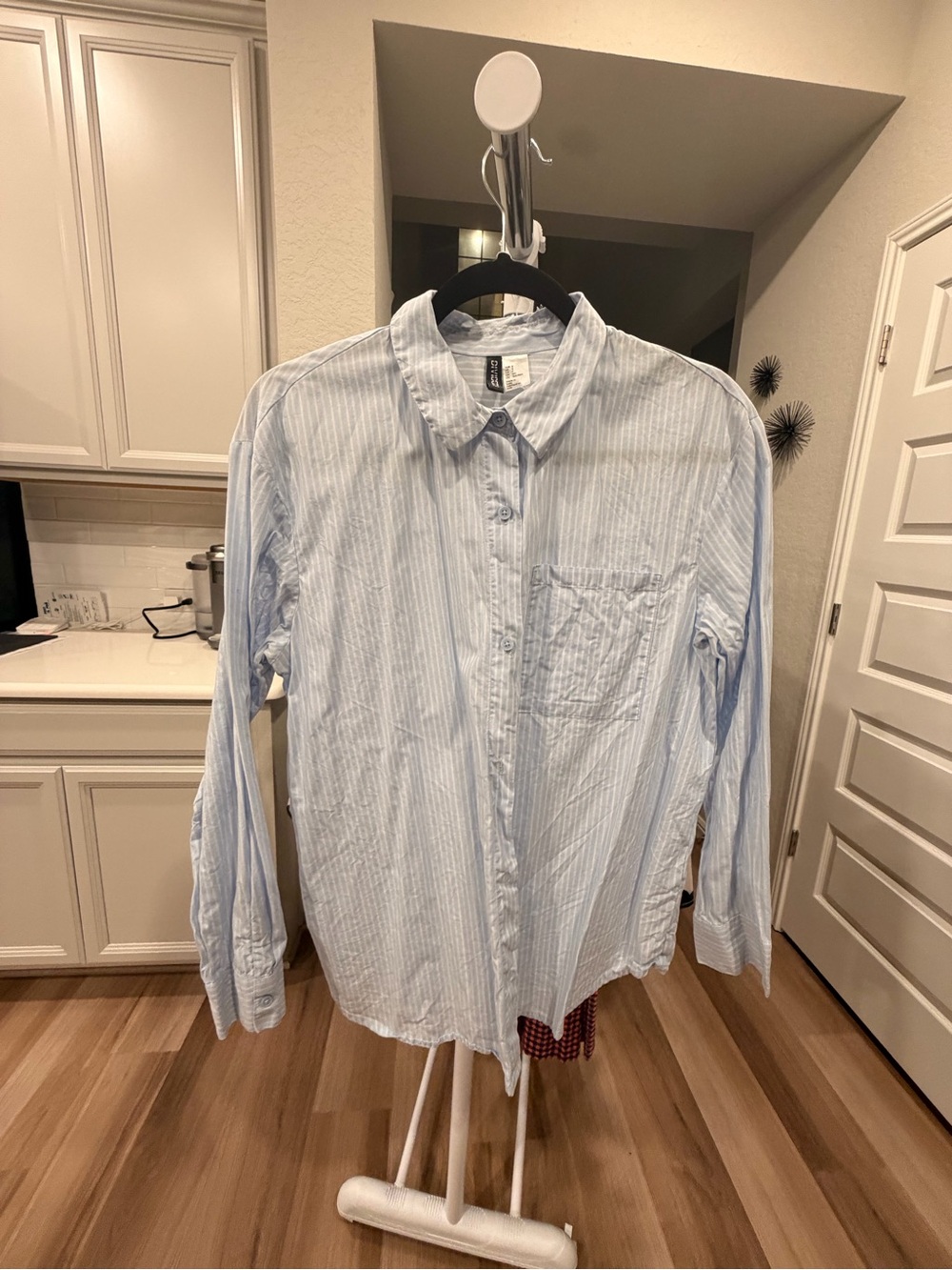 H&M Light Blue Striped Women’s Button-Down Shirt